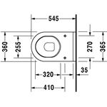 Duravit Wand-WC STARCK 3 COMFORT tief, 360x545mm, Sitzhöhe +50mm weiß WG