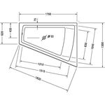 Duravit Badewanne PAIOVA 1700x1300mm, 1 Rückenschräge rechts weiß
