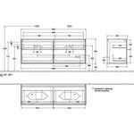 V&B Waschtischunterschrank FINION 1600x603x501mm Abdpl Glas wh ma Wln ven