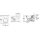 V&B Wand-WC O.NOVO flach, 360x560mm we C+