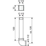 SCHELL Urinal-Anschlussgarnitur 1/2Zoll für Wandeinbau-Druckspüler