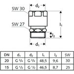 Schell Durchfluss-Rohrbelüfter Bauform C chrom 3/4Zoll