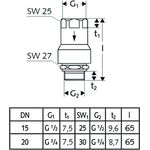 SCHELL Armaturen-Einzelsicherung mit RFV und RB 1/2Zoll chrom