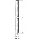 Schell Kupferrohr 10 mm beiderseits glatt, chrom 1000mm - VPE: 20