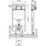 Schell WC-Montagemodul MONTUS C 90 BH 115cm, mit UP-Spülkasten 8 cm