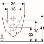 Geberit Wand-Tiefspül-WC SMYLE Square Rimfree, geschlossene Form weiß KT