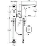 Schell elektro WT-Armatur XERIS E-T HD M-Wasser Therm. chr Bat Typ HD-M mid.