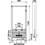 Schell Bidet-Montagemodul MONTUS BH 115 für wandhängende Bidets