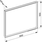 Keuco Lichtspiegel ROYAL LUMOS Spiegelheizung 800x650x60mm