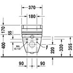 Duravit Wand-WC STARCK 3 tief, 370x620mm, SensoWash weiß