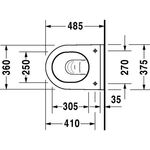 Duravit Wand-WC STARCK 3 COMPACT tief, 360x485mm weiß WG