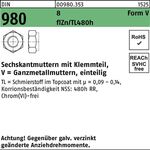 Sechskantmutter DIN 980 Klemmteil VM 10 8 zinklamellenbes. flZnnc 480h-L 500St. - VPE: 500
