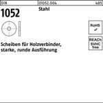Unterlegscheibe DIN 1052 rund 14x 58x 6 Stahl 50 Stück - VPE: 50