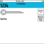Splinte ISO 1234 6,3x 32 1.4300/A2 250 Stück - VPE: 250