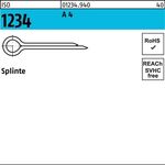 Splinte ISO 1234 1,6x 12 A 4 100 Stück - VPE: 100