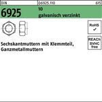 Sechskantmutter DIN 6925 Klemmteil M8 10 galv.verz. 100 Stück - VPE: 100