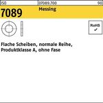 Unterlegscheibe ISO 7089 o.Fase 6,4 Messing 1000 Stück - VPE: 1000
