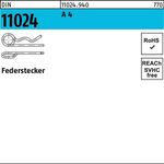 Federstecker DIN 11024 6,3/26,1-34 A 4 10 Stück - VPE: 10