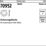 Sicherungsblech DIN 70952 A 18 Stahl f.Nutmuttern DIN70852 50 Stück - VPE: 50