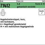 Kegelschmiernippel DIN 71412 FormA-M AM 6x1 SW 7 5.8 galv.verz. 100St. - VPE: 100