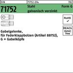 Gabelgelenk DIN 71752 f.Federklappbolzen G 12x48 Stahl galv.verz. 10St. - VPE: 10
