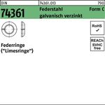 Federring DIN 74361 C 20,5 Federstahl galv.verz. 100 Stück - VPE: 100