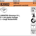 Klemmen R 82002 GTW 40 LM 12/9,5 galv.verz. 1 Stück LINDAPTER