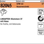Klemme R 82045 GTW 40 CF M12 Sphäroguß feuerverz. 1 Stück LINDAPTER