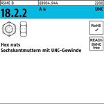 Sechskantmutter R 83934 UNC-Gewinde 1/2 A 4 50 Stück - VPE: 50