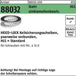 Keilsicherungsscheibe R 88032 HLS-27 Stahl zinklamellenb. geklebt 50St. HEICO - VPE: 50