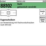 Fugenscheibe R 88102 9 Stahl galv.verz. 100 Stück - VPE: 100
