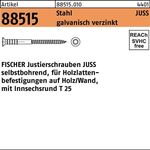 Justierschraube R 88515 JUSS 6x 60/T25 Stahl galv.verz. 100St. FISCHER - VPE: 100