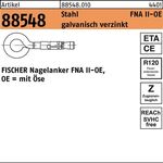 Nagelanker R 88549 Öse FNA II 6x25 OE Stahl galv.verz. 50St. FISCHER - VPE: 50