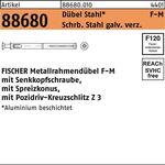 Metallrahmendübel R 88680 F 10 M112 Schraube Sta verz./Dübel Sta 100St. FISCHER - VPE: 100