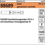 Hochleistungsanker R 88689 FH II 12/M 8 I Stahl galv.verz. 25St. FISCHER - VPE: 25