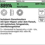 Sechskantflanschmutter R 88914 Sperr-Ripp M14x1,5 10 flZnnc 480h-L 100St. - VPE: 100