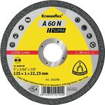 Trennscheibe A 60N Supra D125x1mm ger.Alu.Bohr.22,23mm KLINGSPOR - VPE: 25