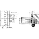 Türband B9107B PA 90 tiefschwarz ma ungefälzter Holzflügel Rolle 165mm DIN L/R