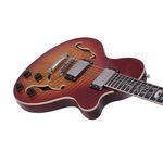 DIMAVERY LP-612 E-Gitarre, flamed sunburst