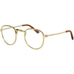 Pu-Lesebrille, gold