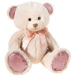BÄR PEARLIE Taupie m.Schleife, ca.23cm