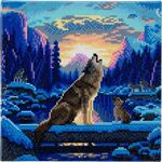Crystal Art Heulende Wölfe 30x30 cm