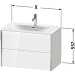 Duravit Waschtischunterbau XVIU 557x810x480mm Prof. sw ma weiß supermatt