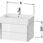 Duravit Waschtischunterbau XVIU 684x397x454mm 2 Sk Pro Cha ma we s-matt