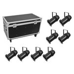 EUROLITE Set 8x LED PAR-64 COB RGBW 120W Zoom sw + Case