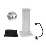 EUROLITE Set Spiegelkugel 30cm mit Stage Stand variabel + Cover schwarz