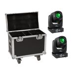 EUROLITE Set 2x LED TMH-B90 + Case mit Rollen