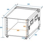 ROADINGER Rack Profi KM 10HE 55cm mit Rollen