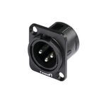 HICON XLR Einbaustecker 3pol HI-X3DM-M
