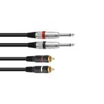 OMNITRONIC Adapterkabel 2xKlinke/2xCinch 1m sw